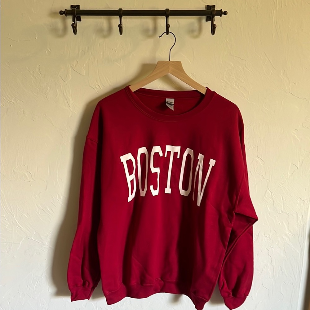 Red Gildan Boston Sweatshirt